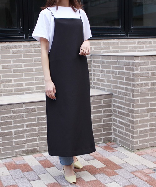 MODE ROBE(モードローブ)の「スクエアカットキャミワンピース(ワンピース・レディース・ブラック/ミント・FREE)」の6枚目の写真