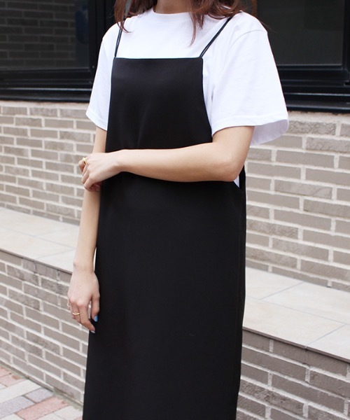 MODE ROBE(モードローブ)の「スクエアカットキャミワンピース(ワンピース・レディース・ブラック/ミント・FREE)」の4枚目の写真