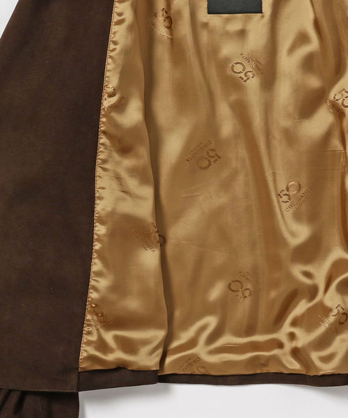 EFFE BEAMS（エッフェビームス）の「CINQUANTA / ノーカラー ダブル ライダースジャケット（ライダースジャケット・レディース・ダークブラウン・40/38）」の5枚目の写真