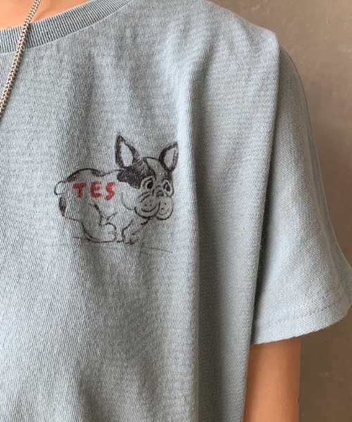 The Endless Summer（エンドレスサマー）の「[THE ENDLESS SUMMER/エンドレスサマー] 別注 BUHI Tシャツ（Tシャツ/カットソー・レディース・ホワイト/ベージュ/サックスブルー/ピンク/ライトパープル・XS）」の12枚目の写真