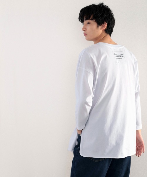 classicalelf（クラシカルエルフ）の「スリットで抜け感を、バックプリント無地ロング丈カットソー（Tシャツ/カットソー・レディース・ホワイト/ブラック/ベージュ/モカ/ブラウン系その他/グリーン系その他・MEDIUM/X-LARGE）」の7枚目の写真