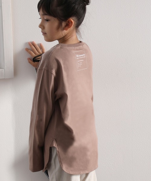 classicalelf（クラシカルエルフ）の「スリットで抜け感を、バックプリント無地ロング丈カットソー（Tシャツ/カットソー・レディース・ホワイト/ブラック/ベージュ/モカ/ブラウン系その他/グリーン系その他・MEDIUM/X-LARGE）」の9枚目の写真