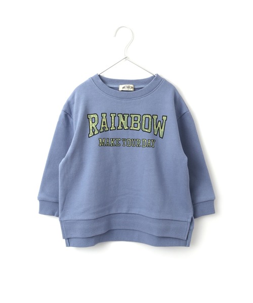 MAKE YOUR DAY（メイクユアデイ）の「ビンテージアメロゴ裏毛トレーナー■80～140cm（スウェット・キッズ・パープル/ブルー/キャメル・90/100/110/120/80/130/140）」の2枚目の写真