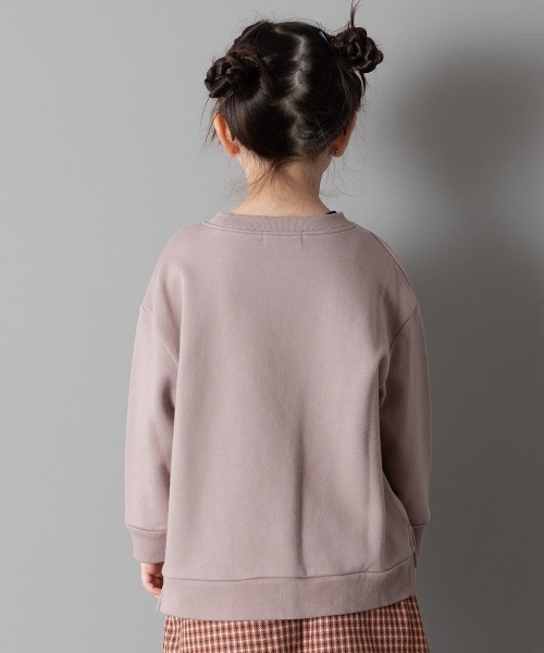 MAKE YOUR DAY（メイクユアデイ）の「ビンテージアメロゴ裏毛トレーナー■80～140cm（スウェット・キッズ・パープル/ブルー/キャメル・90/100/110/120/80/130/140）」の6枚目の写真