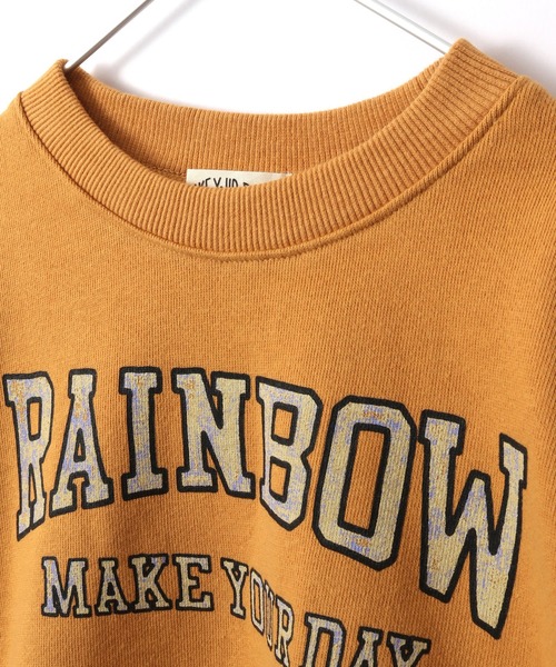 MAKE YOUR DAY（メイクユアデイ）の「ビンテージアメロゴ裏毛トレーナー■80～140cm（スウェット・キッズ・パープル/ブルー/キャメル・90/100/110/120/80/130/140）」の11枚目の写真