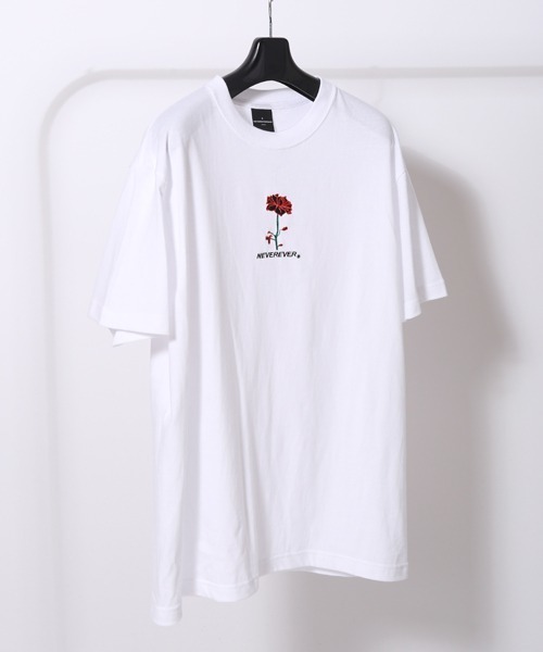 WESTBOY(ウエストボーイ)の「【NEVEREVERBAD】RED ROSE EMBROIDERED T-SHIRT(Tシャツ/カットソー・メンズ・ホワイト/ブラック・M/L/XL)」の20枚目の写真