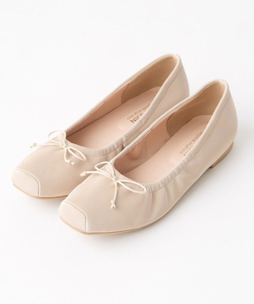 one after another NICE CLAUP(ワンアフターアナザーナイスクラップ)の「バレエシューズ(バレエシューズ・レディース・ピンクベージュ/ゴールド/ベージュ・LARGE/MEDIUM/SMALL)」の2枚目の写真