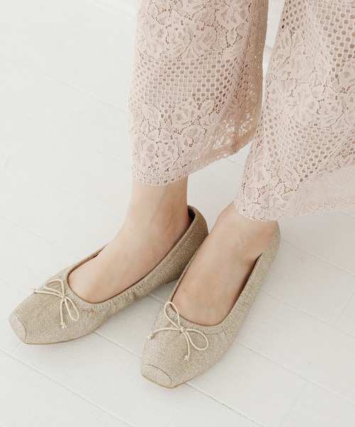 one after another NICE CLAUP(ワンアフターアナザーナイスクラップ)の「バレエシューズ(バレエシューズ・レディース・ピンクベージュ/ゴールド/ベージュ・LARGE/MEDIUM/SMALL)」の3枚目の写真