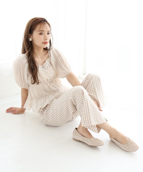 one after another NICE CLAUP(ワンアフターアナザーナイスクラップ)の「バレエシューズ(バレエシューズ・レディース・ピンクベージュ/ゴールド/ベージュ・LARGE/MEDIUM/SMALL)」の11枚目の写真