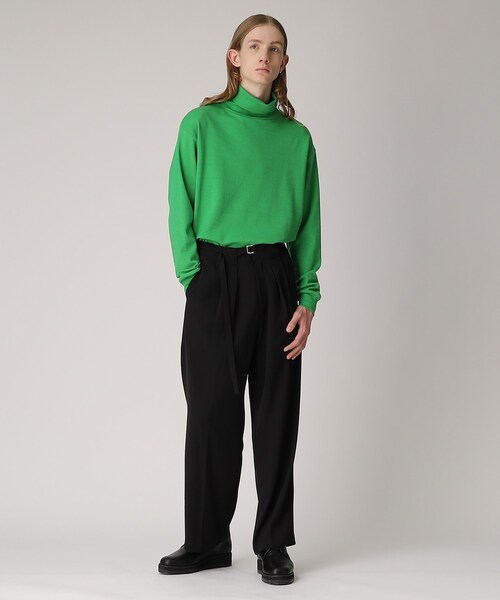 tk.TAKEO KIKUCHI（ティーケータケオキクチ）の「【S～3L】ミラノリブタートルネックニットソー（ユニセックスアイテム）（Tシャツ/カットソー・レディース・ブラック/ダークグリーン/ベージュ/ブラウン系/ピンク系/オフホワイト/ダークブラウン/ライトグレー/グリーン/ライトブルー/ダークグレー/グレー系・01/02/03/04/05）」の22枚目の写真