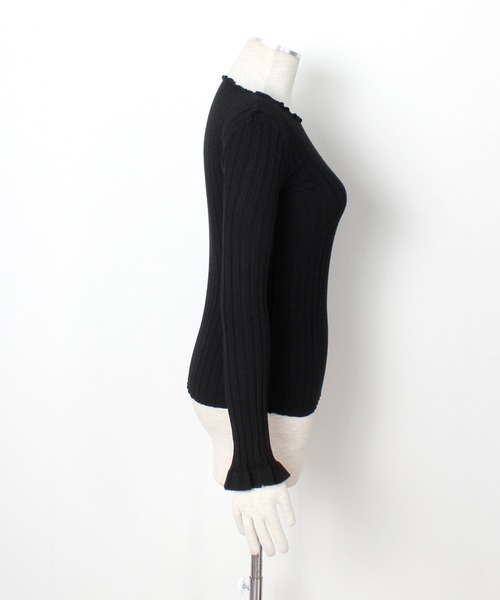 Primazel（プリマゼル）の「長袖メロウニットソー（Tシャツ/カットソー・レディース・ブラック/ベージュ/ホワイト・ONE SIZE）」の8枚目の写真