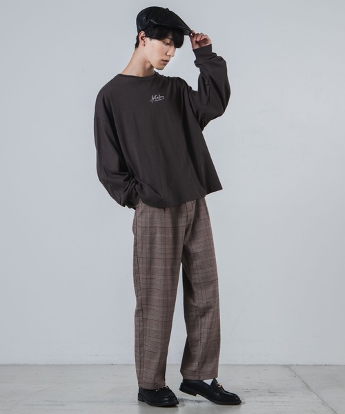 WEGO（ウィゴー）の「WEGO/セミワイドチェックスラックス（スラックス・メンズ・ブラウン系その他2/グレー系その他2/グレー系その他3・MEDIUM/LARGE/SMALL）」の9枚目の写真