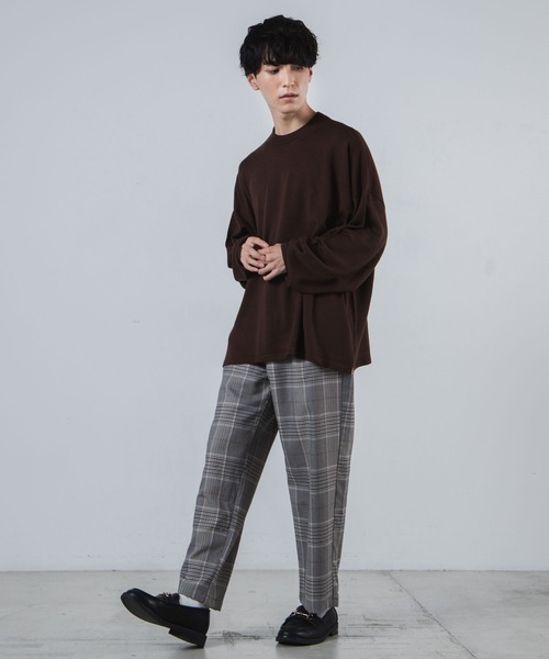 WEGO（ウィゴー）の「WEGO/セミワイドチェックスラックス（スラックス・メンズ・ブラウン系その他2/グレー系その他2/グレー系その他3・MEDIUM/LARGE/SMALL）」の18枚目の写真