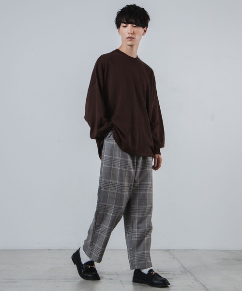 WEGO（ウィゴー）の「WEGO/セミワイドチェックスラックス（スラックス・メンズ・ブラウン系その他2/グレー系その他2/グレー系その他3・MEDIUM/LARGE/SMALL）」の5枚目の写真