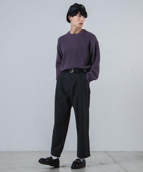 WEGO（ウィゴー）の「WEGO/セミワイドチェックスラックス（スラックス・メンズ・ブラウン系その他2/グレー系その他2/グレー系その他3・MEDIUM/LARGE/SMALL）」の6枚目の写真