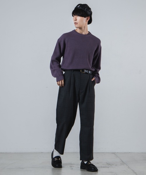 WEGO（ウィゴー）の「WEGO/セミワイドチェックスラックス（スラックス・メンズ・ブラウン系その他2/グレー系その他2/グレー系その他3・MEDIUM/LARGE/SMALL）」の7枚目の写真