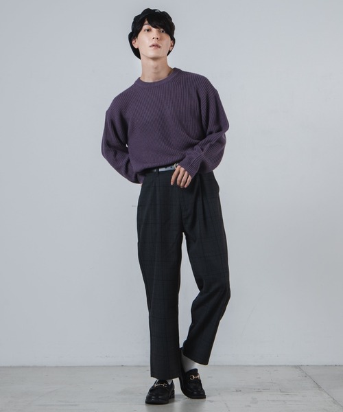 WEGO（ウィゴー）の「WEGO/セミワイドチェックスラックス（スラックス・メンズ・ブラウン系その他2/グレー系その他2/グレー系その他3・MEDIUM/LARGE/SMALL）」の8枚目の写真