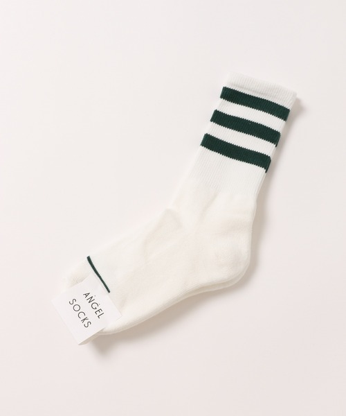 ALAND(エーランド)の「AngelSocks/ラインコットンソックス 2919942(ソックス/靴下・レディース・ブラック/ネイビー/ブルー/グリーン・0)」の3枚目の写真