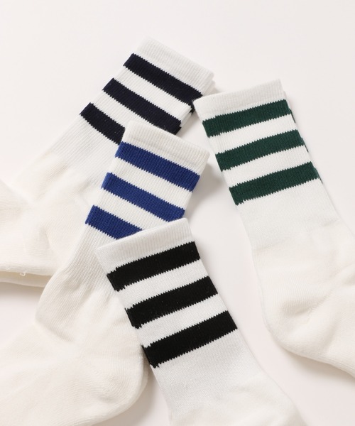 ALAND(エーランド)の「AngelSocks/ラインコットンソックス 2919942(ソックス/靴下・レディース・ブラック/ネイビー/ブルー/グリーン・0)」の12枚目の写真