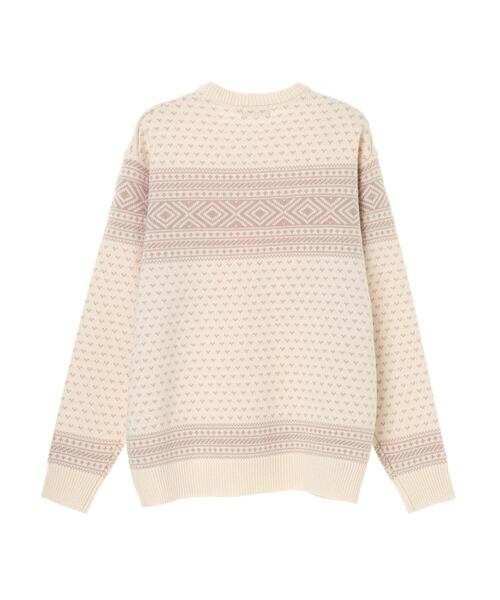 CRAFT STANDARD BOUTIQUE（クラフトスタンダードブティック）の「ジャガードニットプルオーバー＊（ニット/セーター・メンズ・ダークグリーン/アイボリー・LL/M/L）」の3枚目の写真