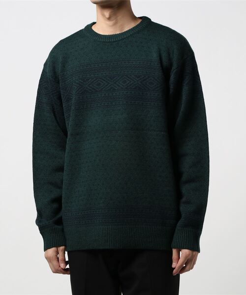 CRAFT STANDARD BOUTIQUE（クラフトスタンダードブティック）の「ジャガードニットプルオーバー＊（ニット/セーター・メンズ・ダークグリーン/アイボリー・LL/M/L）」の12枚目の写真