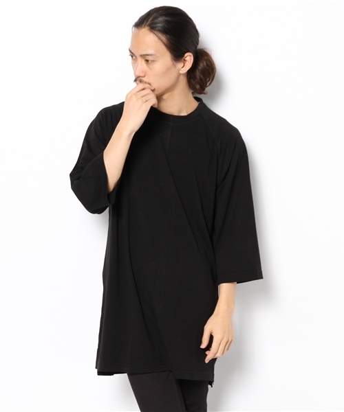 Lui's（ルイス）の「Lui's インレイロングカットソー（Tシャツ/カットソー・メンズ・ブラック/グレー/オフホワイト・FREE）」の3枚目の写真