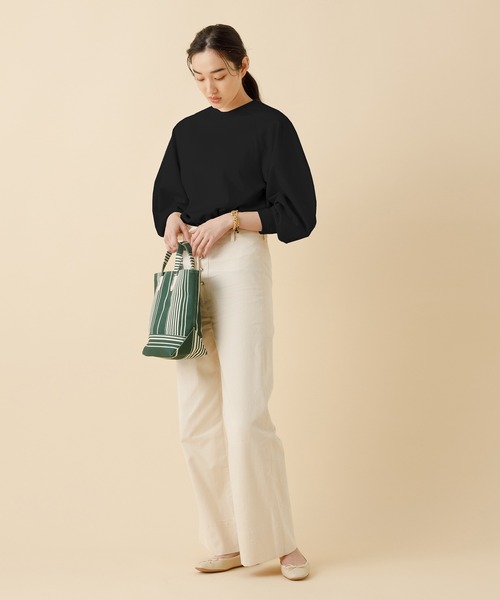 ADAM ET ROPE'（アダムエロペ）の「ラウンドスリーブプルオーバー（ニット/セーター・レディース・ブラック/ホワイト系その他/ベージュ系その他・FREE）」の13枚目の写真