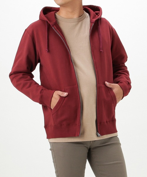NAVY(ネイビー)の「コットン裏毛ジップパーカー(パーカー・メンズ・ホワイト/ピンク/ブルーグリーン/ネイビー/カーキ/ブラック/ベージュ/レッド/グレー/ブルー・M/XL/L)」の10枚目の写真