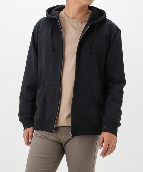 NAVY(ネイビー)の「コットン裏毛ジップパーカー(パーカー・メンズ・ホワイト/ピンク/ブルーグリーン/ネイビー/カーキ/ブラック/ベージュ/レッド/グレー/ブルー・M/XL/L)」の3枚目の写真