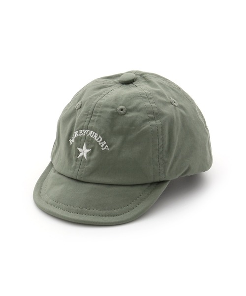 MAKE YOUR DAY（メイクユアデイ）の「やわらかバイザーキャップ（キャップ・キッズ・ブラック/ネイビー/ブルー/ベージュ/オリーブ/サーモンピンク・XS/S/L/M）」の3枚目の写真