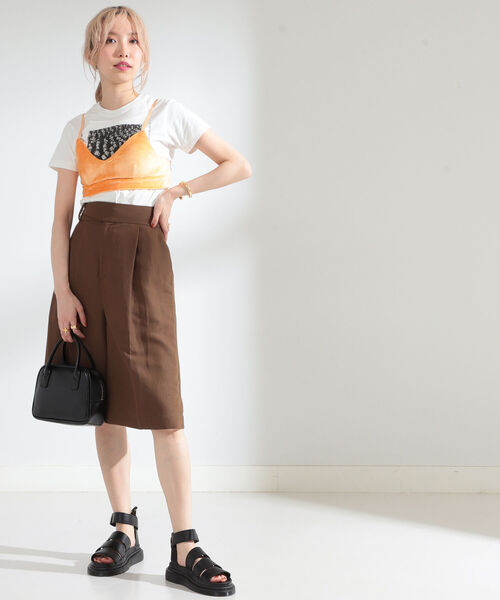 Ray BEAMS(レイビームス)の「Ray BEAMS / ベロア ブラトップ(その他トップス・レディース・ライトブルー/オレンジ・ONE SIZE)」の5枚目の写真