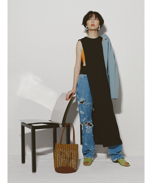 Ray BEAMS(レイビームス)の「Ray BEAMS / ベロア ブラトップ(その他トップス・レディース・ライトブルー/オレンジ・ONE SIZE)」の7枚目の写真