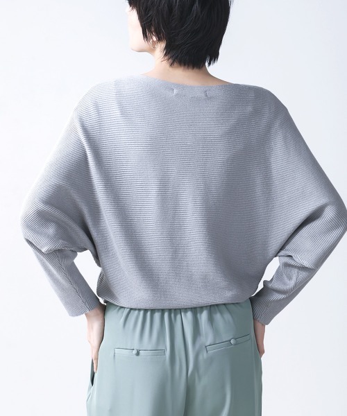 Bou Jeloud（ブージュルード）の「リブドルマンニットプルオーバー【手洗い可能】（ニット/セーター・レディース・ライトグレー/ベージュ/ネイビー/ミント・FREE）」の19枚目の写真