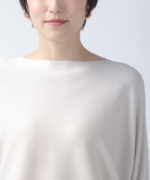 Bou Jeloud（ブージュルード）の「リブドルマンニットプルオーバー【手洗い可能】（ニット/セーター・レディース・ライトグレー/ベージュ/ネイビー/ミント・FREE）」の17枚目の写真