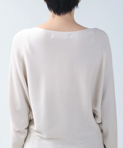 Bou Jeloud（ブージュルード）の「リブドルマンニットプルオーバー【手洗い可能】（ニット/セーター・レディース・ライトグレー/ベージュ/ネイビー/ミント・FREE）」の14枚目の写真