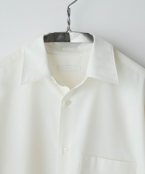 WYM LIDNM(ウィム バイ リドム)の「NEW BASIC MICRO SPAN BOX H/S SHIRT(シャツ/ブラウス・メンズ・ベージュ/ブラウン/グリーン系その他/ブルー系その他/チャコール/ダークブラウン/ブラウン系/サックスブルー/グリーン系/オフホワイト/グレイッシュブルー・S/M/L)」の15枚目の写真
