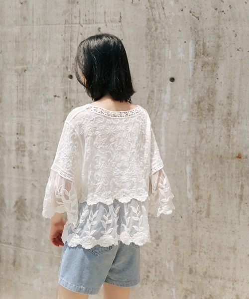 yuue' ( wear )（ユーイ）の「シースルーブラウス（シャツ/ブラウス・レディース・ホワイト・FREE）」の14枚目の写真