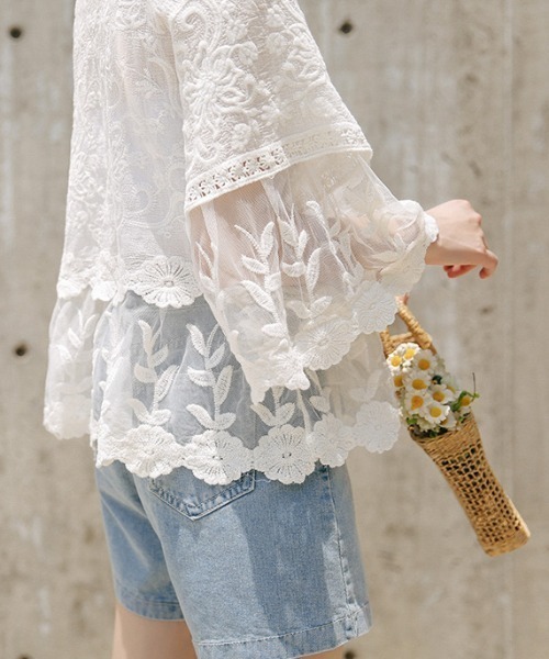 yuue' ( wear )（ユーイ）の「シースルーブラウス（シャツ/ブラウス・レディース・ホワイト・FREE）」の11枚目の写真