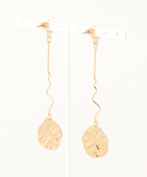CHACO （FLOWER ACCESSORY）（チャコ）の「CHACO/ グレー石座メタルパーツ付きピアス（ピアス（両耳用）・レディース・ゴールド・FREE）」の2枚目の写真