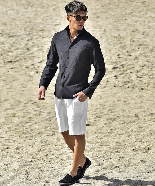 JOKER（ジョーカー）の「季節を彩るツウな一本。 パナマイージーハーフパンツ メンズ 春服（その他パンツ・メンズ・ピンク/ホワイト系その他/ネイビー/ホワイト/ブルー系その他/ミント/イエロー/ベージュ/ネイビー系1/ブルー・XL/L/M）」の13枚目の写真