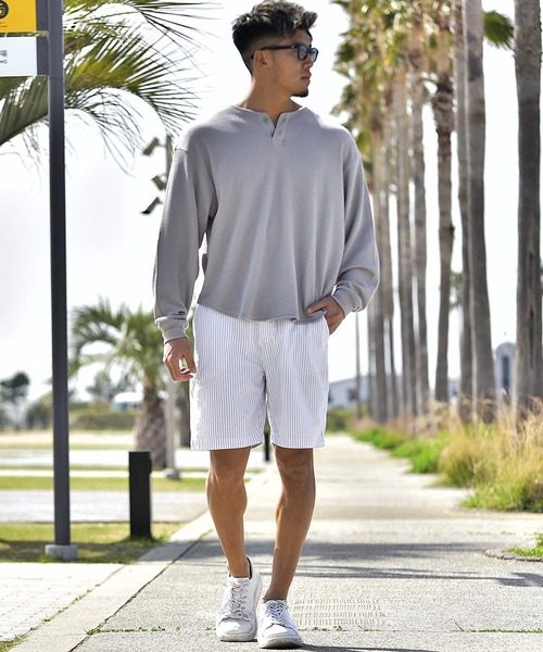 JOKER（ジョーカー）の「季節を彩るツウな一本。 パナマイージーハーフパンツ メンズ 春服（その他パンツ・メンズ・ピンク/ホワイト系その他/ネイビー/ホワイト/ブルー系その他/ミント/イエロー/ベージュ/ネイビー系1/ブルー・XL/L/M）」の19枚目の写真