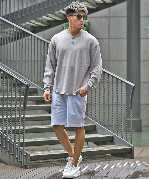 JOKER（ジョーカー）の「季節を彩るツウな一本。 パナマイージーハーフパンツ メンズ 春服（その他パンツ・メンズ・ピンク/ホワイト系その他/ネイビー/ホワイト/ブルー系その他/ミント/イエロー/ベージュ/ネイビー系1/ブルー・XL/L/M）」の16枚目の写真