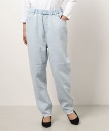 Samansa Mos2 | 綿麻デニムイージーパンツ(デニムパンツ)