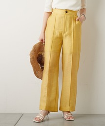 シアーセンタータックストレートロングパンツ