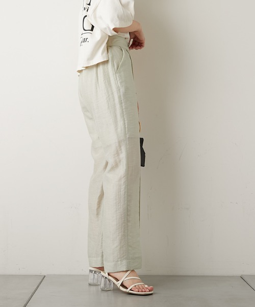 Chico（チコ）の「シアーセンタータックストレートロングパンツ（スラックス・レディース・ホワイト/ミント/ライム/ローズ/ピンク・FREE）」の19枚目の写真