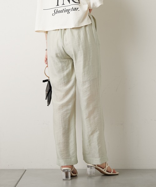 Chico（チコ）の「シアーセンタータックストレートロングパンツ（スラックス・レディース・ホワイト/ミント/ライム/ローズ/ピンク・FREE）」の20枚目の写真