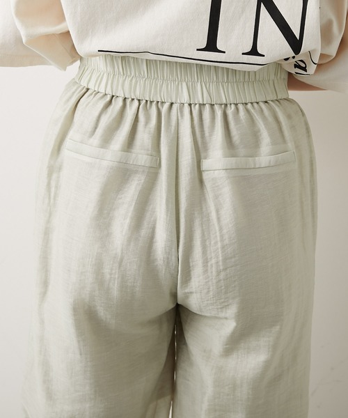 Chico（チコ）の「シアーセンタータックストレートロングパンツ（スラックス・レディース・ホワイト/ミント/ライム/ローズ/ピンク・FREE）」の10枚目の写真