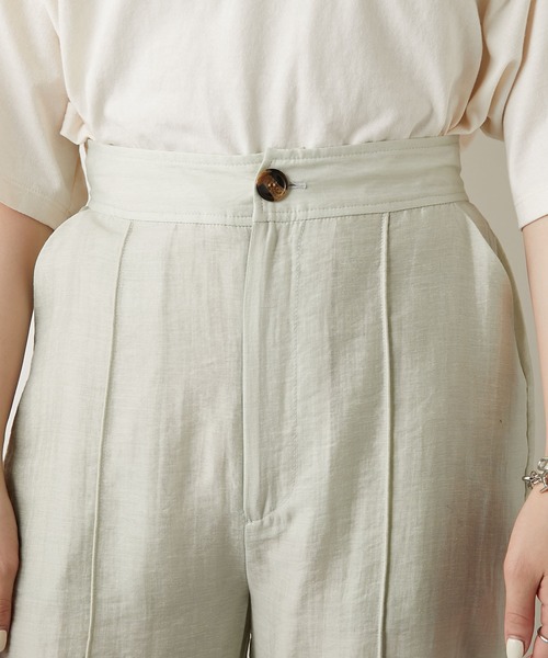 Chico（チコ）の「シアーセンタータックストレートロングパンツ（スラックス・レディース・ホワイト/ミント/ライム/ローズ/ピンク・FREE）」の12枚目の写真