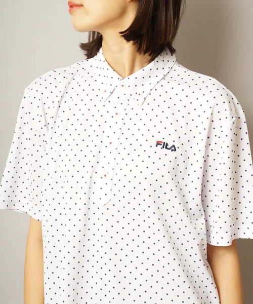 FILA GOLF(フィラゴルフ )の「【FILA:フィラゴルフ】半袖ポロシャツ / ゴルフウェア(ポロシャツ・メンズ・ネイビー/ホワイト/サックスブルー・X-LARGE/LARGE/MEDIUM/XX-LARGE)」の2枚目の写真