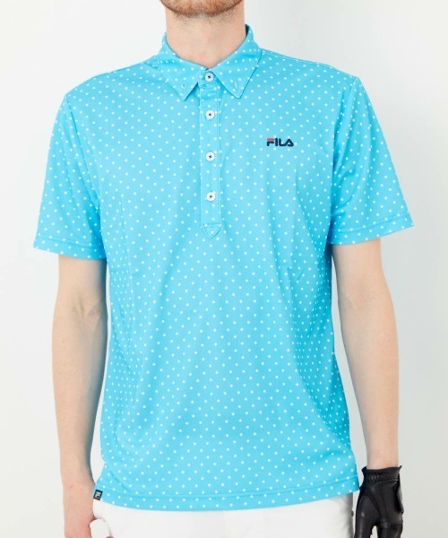 FILA GOLF(フィラゴルフ )の「【FILA:フィラゴルフ】半袖ポロシャツ / ゴルフウェア(ポロシャツ・メンズ・ネイビー/ホワイト/サックスブルー・X-LARGE/LARGE/MEDIUM/XX-LARGE)」の3枚目の写真